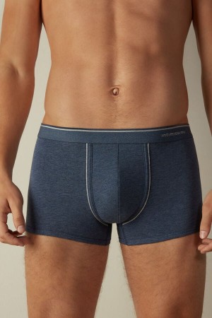 Intimissimi Supima® Cotton Men's Boxer Blue / Light Grey | USA 2579UTZ