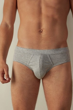 Intimissimi Supima® Cotton Men's Briefs Light Grey | USA 2680EXJ