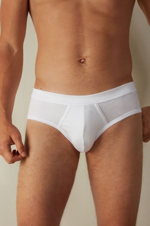 Intimissimi Supima® Cotton Men's Briefs White | USA 2674ORA