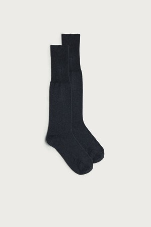 Intimissimi Tall Warm Cotton Men's Socks Dark Grey | USA 2773ISY