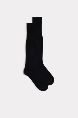 Intimissimi Tall Warm Cotton Men's Socks Black | USA 2776TVO