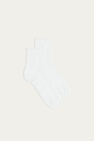 Intimissimi Terrycloth No-show Men's Socks White | USA 2823WYR