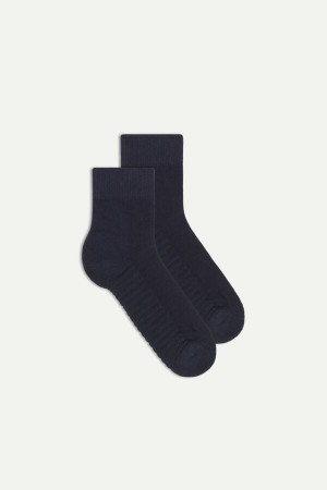 Intimissimi Terrycloth No-show Men's Socks Blue | USA 2825MAY