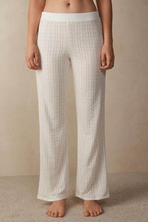 Intimissimi Timeless Heritage Full Length Pants Women's Pajamas White | USA 2055RWH