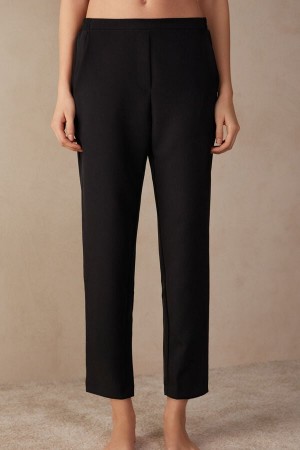 Intimissimi Trousers with Pockets Women's Pants Black | USA 1780GLQ