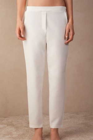 Intimissimi Trousers with Pockets Women's Pants White | USA 1782JJE