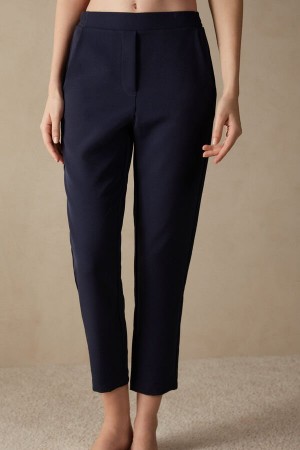 Intimissimi Trousers with Pockets Women's Pants Blue | USA 1783KIR