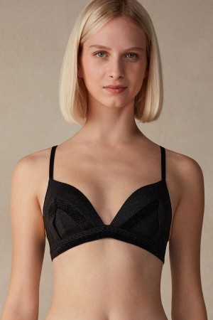 Intimissimi Under the Stars Tiziana Triangle Women's Bras Black | USA 1382UTL