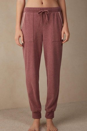 Intimissimi Winter Candies Full Length Cuffed Pants Women's Pajamas Dark Pink | USA 2051MAS