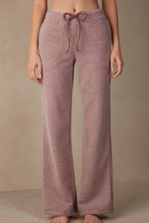 Intimissimi Winter Candies Full Length Sweatpants Women's Pajamas Dark Pink | USA 2046XFU