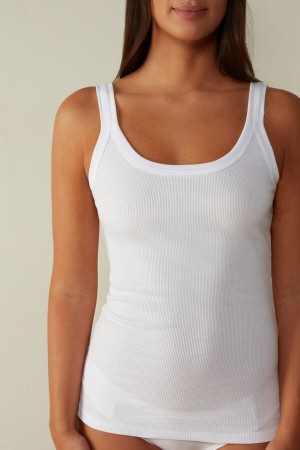 Intimissimi in Supima® Cotton Women's Tank Top White | USA 1681ZGY