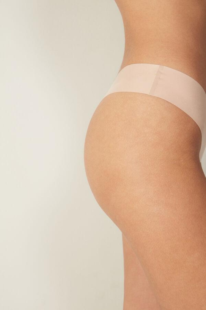 Intimissimi 80s-style Brazilian in Ultralight Microfiber Women's Panties Beige | USA 2542KIO