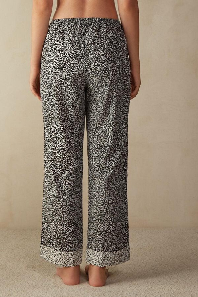 Intimissimi A Floral Affair Canvas Pants Women's Pajamas Grey | USA 2068JJE