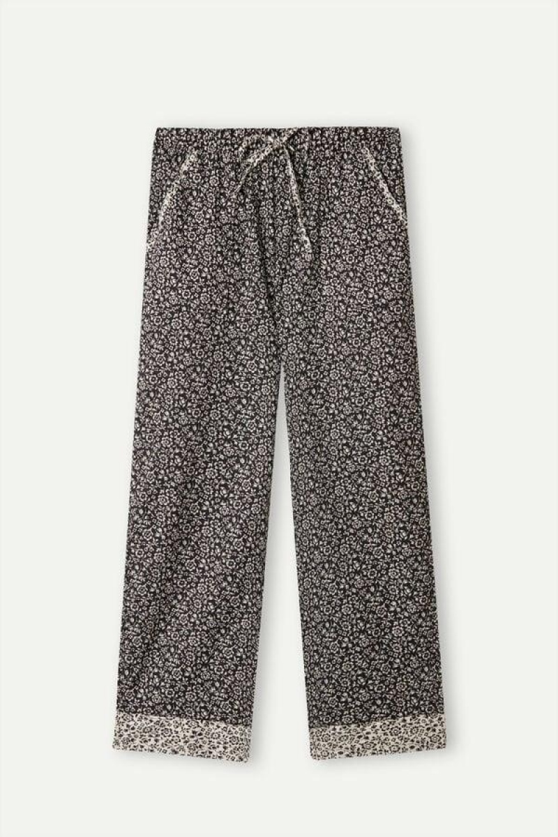 Intimissimi A Floral Affair Canvas Pants Women's Pajamas Grey | USA 2068JJE