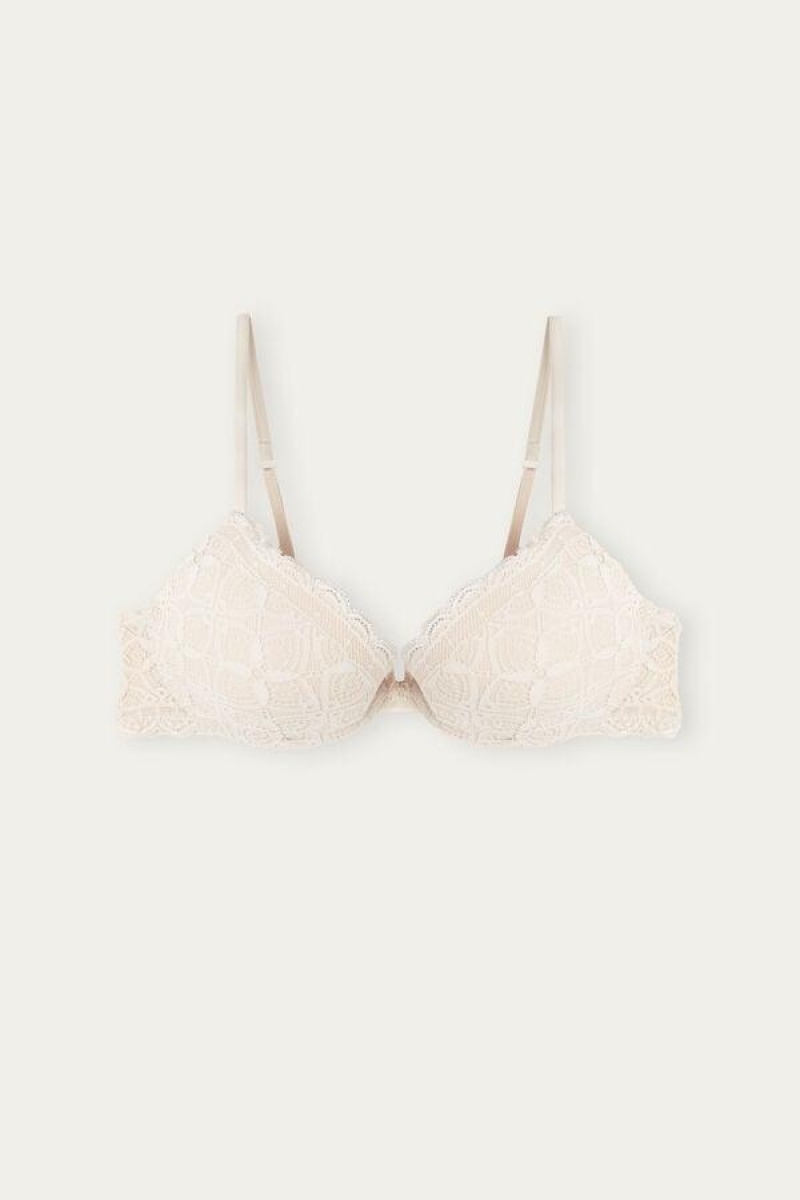 Intimissimi Bellissima Push-up in Lace Women's Bras Pink | USA 1314JJE