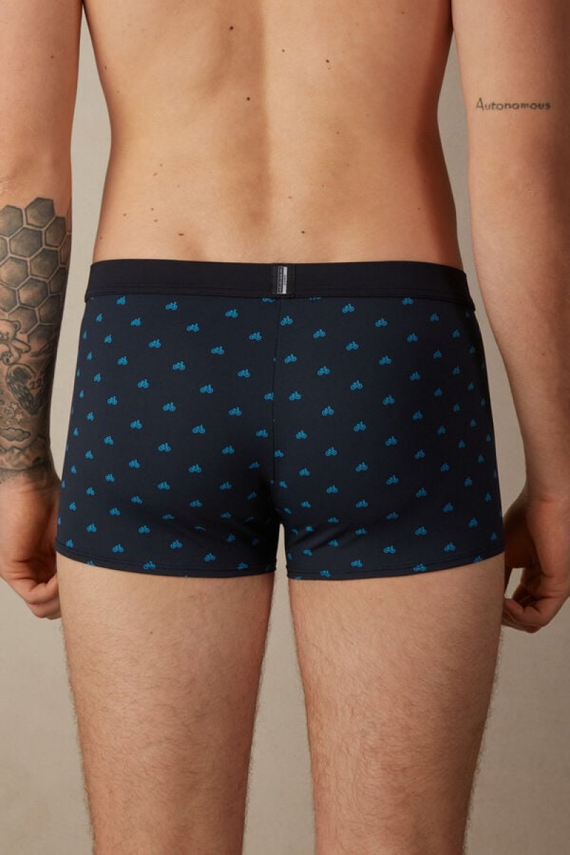 Intimissimi Bicycle in Microfiber Men's Boxer Blue | USA 2657MAZ