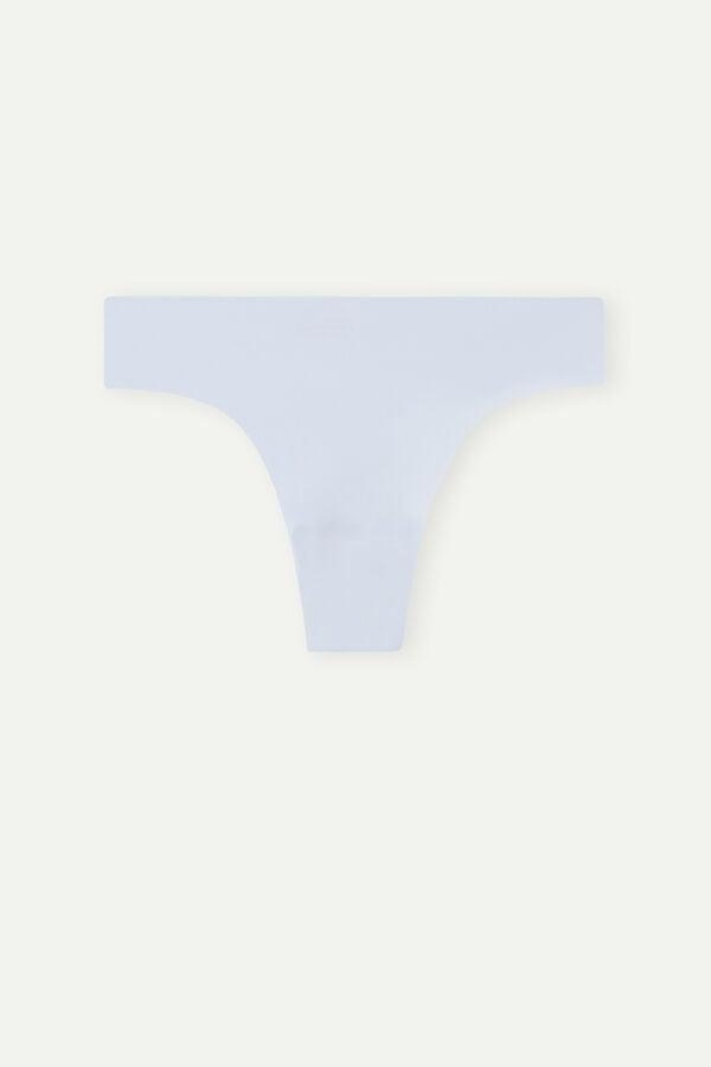 Intimissimi Brazilian in Seamless Ultra Light Microfiber Women's Panties Blue | USA 2483NBW