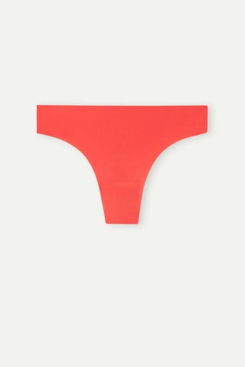 Intimissimi Brazilian in Seamless Ultra Light Microfiber Women's Panties Deep Red | USA 2485VDR