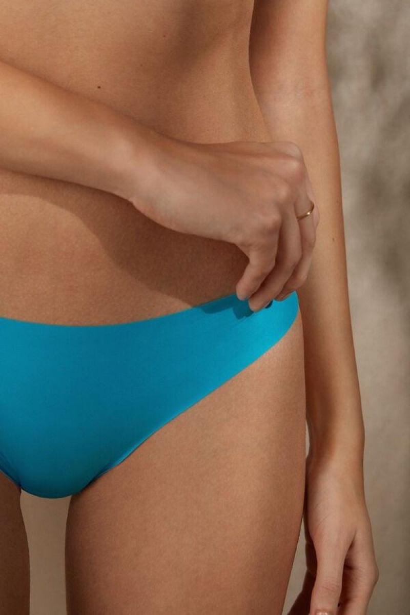 Intimissimi Brazilian in Seamless Ultra Light Microfiber Women's Panties Turquoise | USA 2492HKA