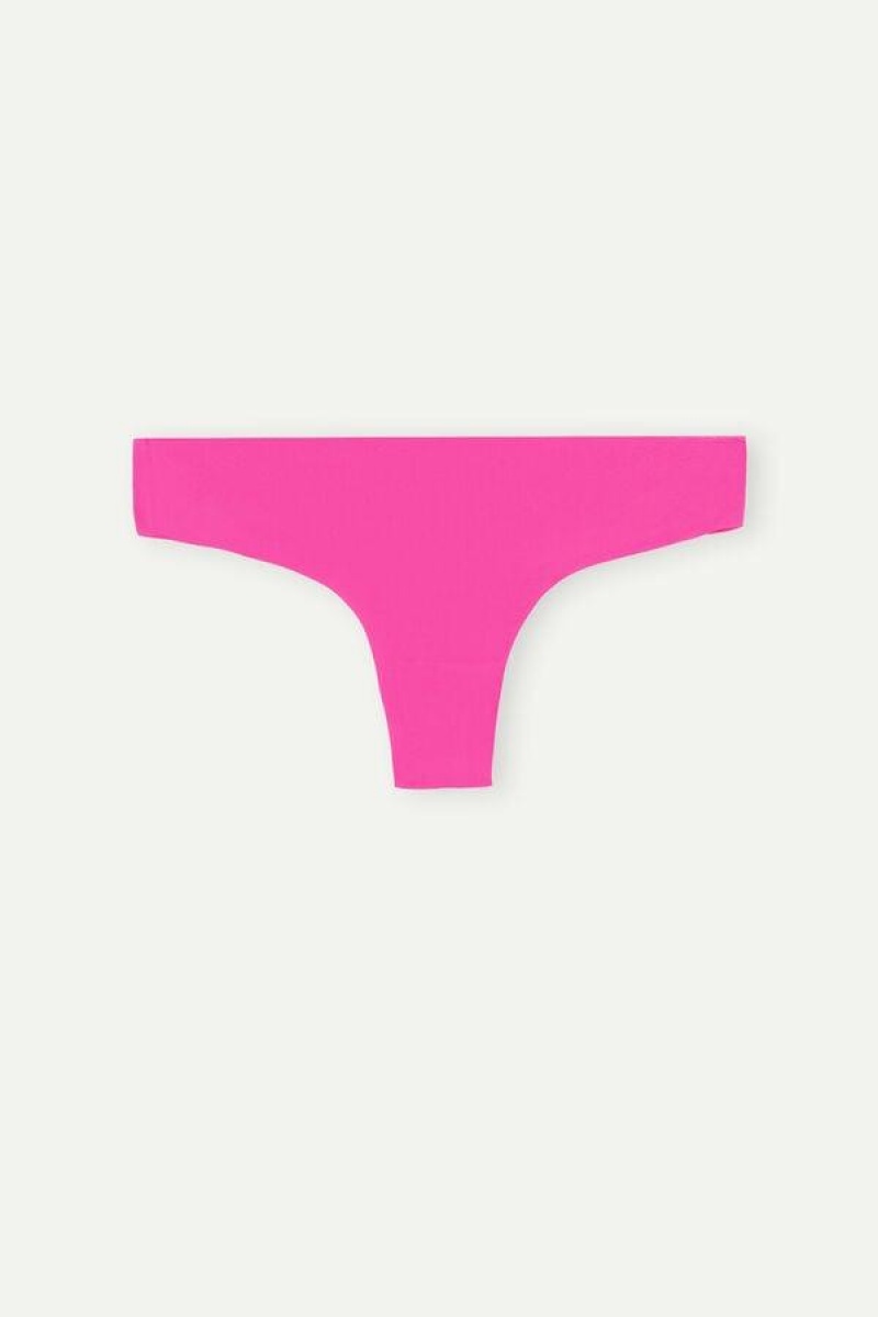 Intimissimi Brazilian in Seamless Ultra Light Microfiber Women's Panties Pink | USA 2494FMD