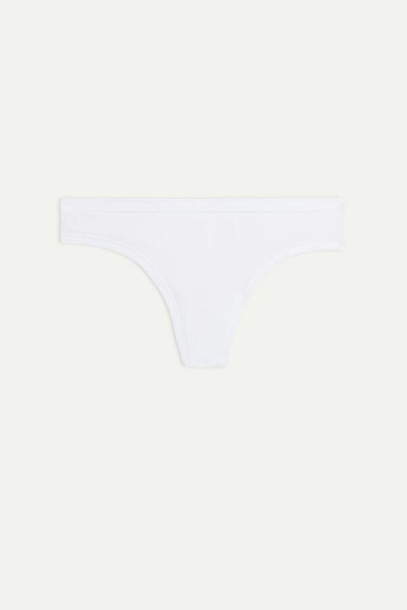 Intimissimi Brazilian in Ultralight Supima® Cotton Women's Panties White | USA 2531EXB