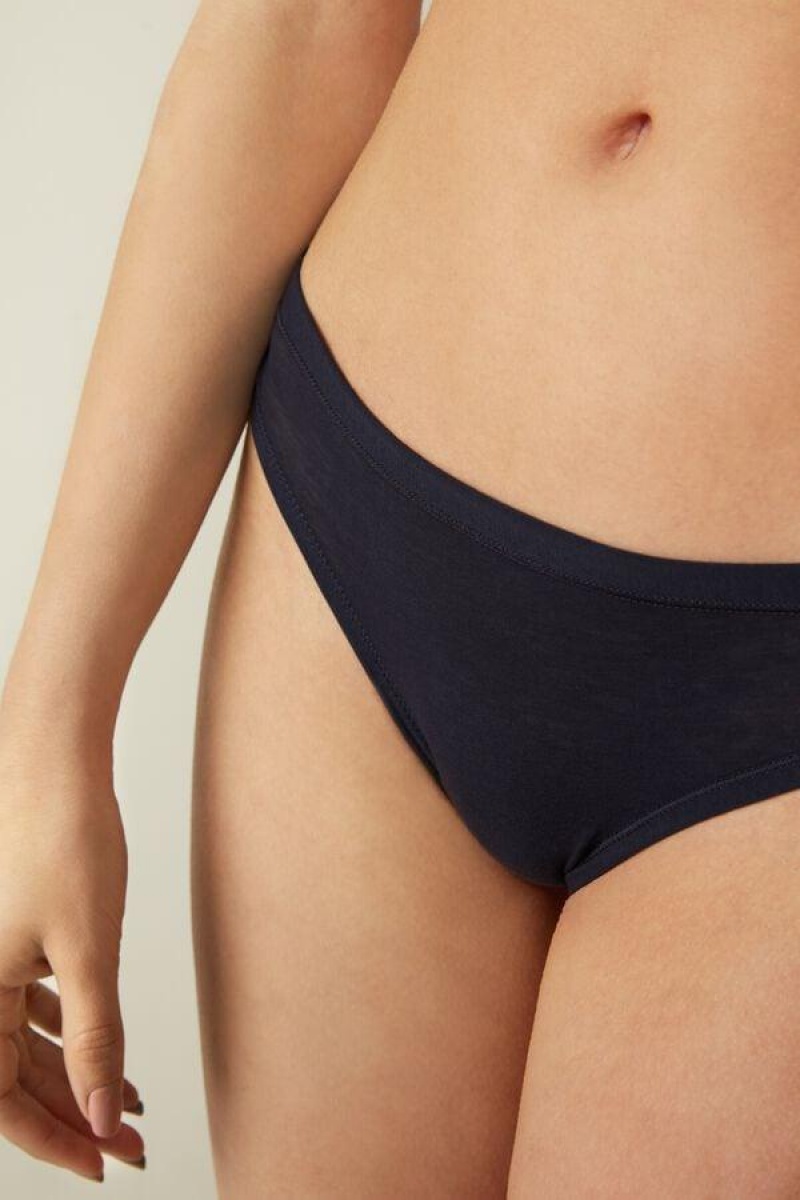 Intimissimi Brazilian in Ultralight Supima® Cotton Women's Panties Blue | USA 2538CET