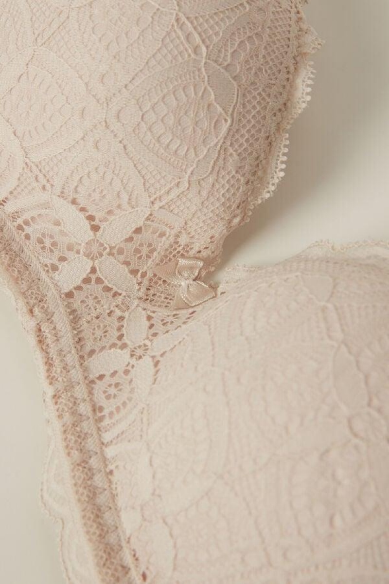 Intimissimi Claudia Balconette in Lace Women's Bras Pink | USA 1125PQC