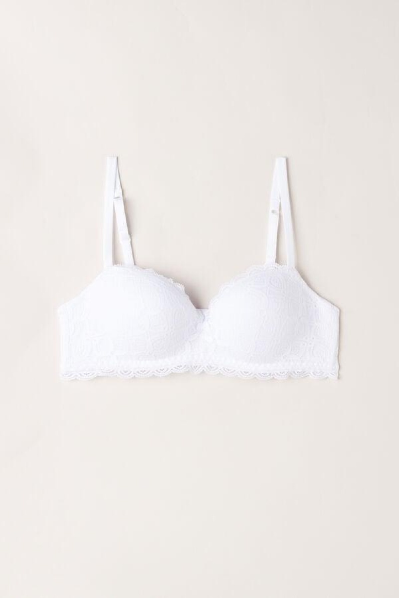 Intimissimi Claudia Balconette in Lace Women's Bras White | USA 1513ISZ