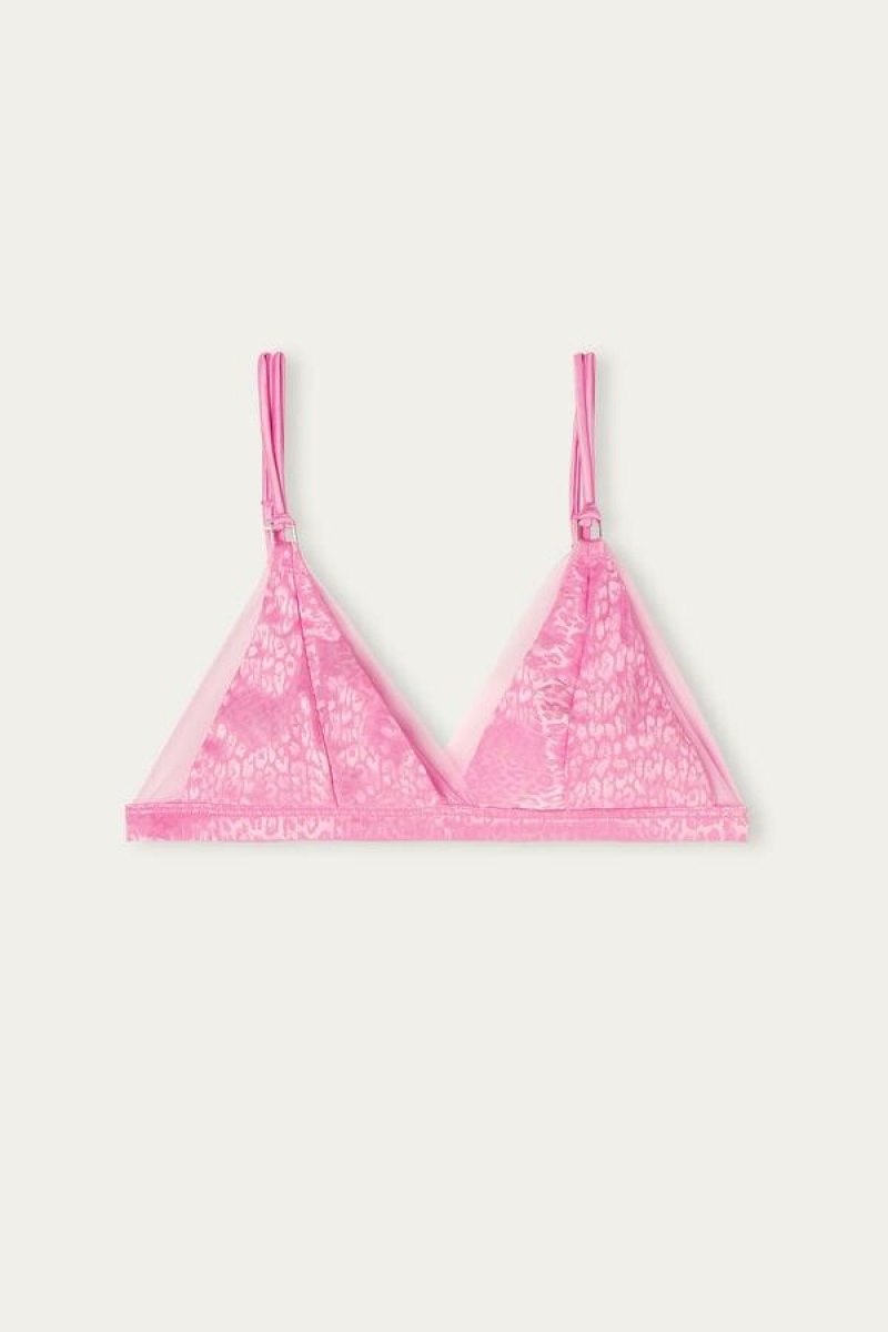 Intimissimi Cool Minimal Emma Triangle Women's Bras Pink | USA 1371CEI