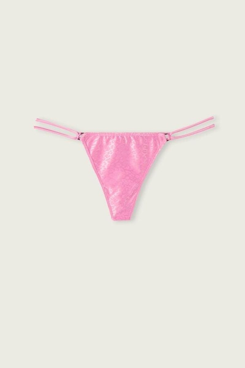 Intimissimi Cool Minimal String Thong Women's Panties Pink | USA 2240UTL