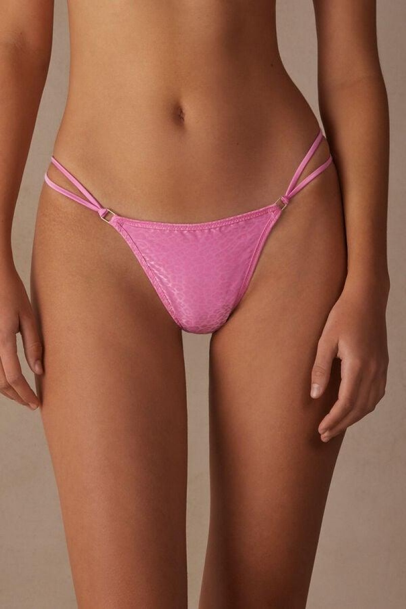 Intimissimi Cool Minimal String Thong Women\'s Panties Pink | USA 2240UTL