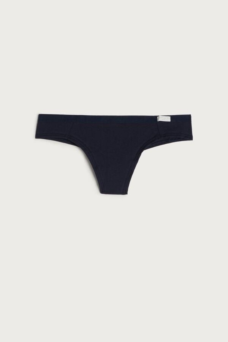 Intimissimi Cotton Brazilian Women's Panties Blue | USA 2552ISL