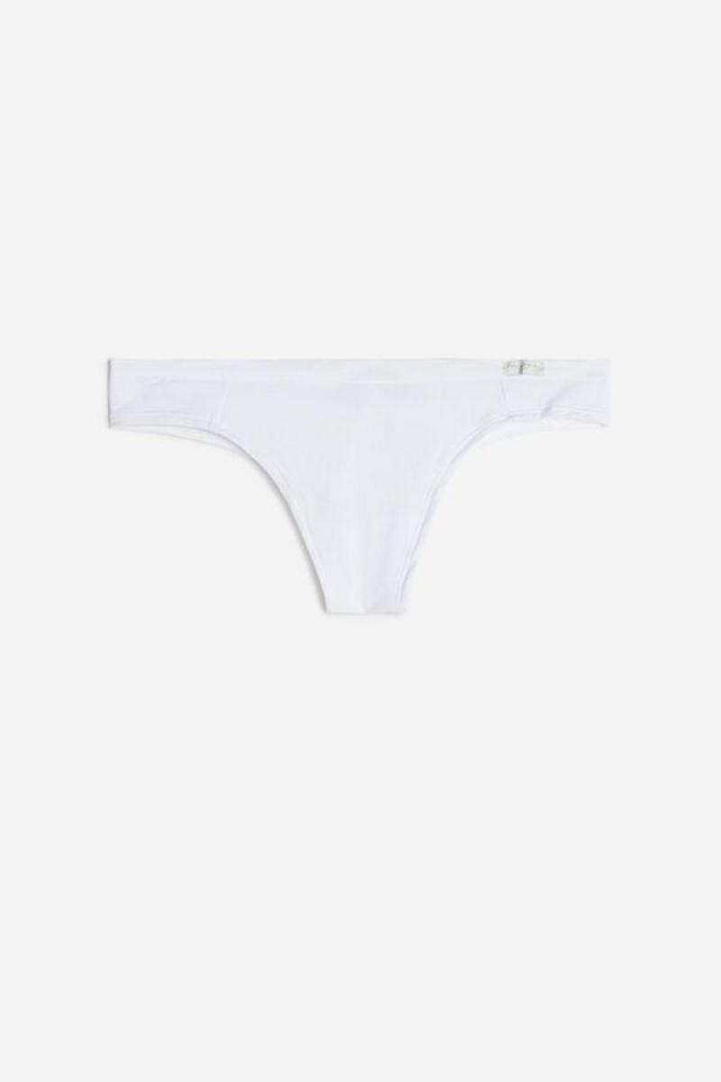 Intimissimi Cotton Brazilian Women's Panties White | USA 2569JJP