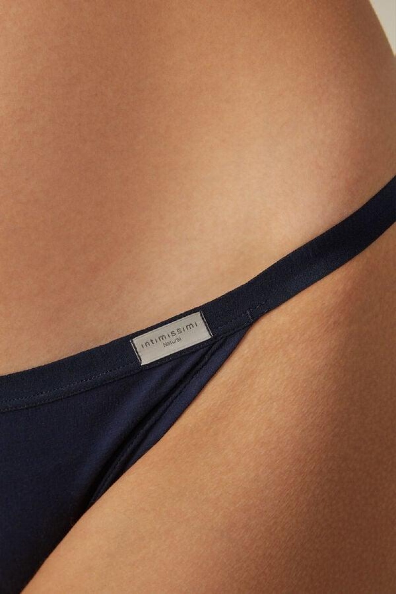 Intimissimi Cotton String Women's Panties Blue | USA 2436ZGU