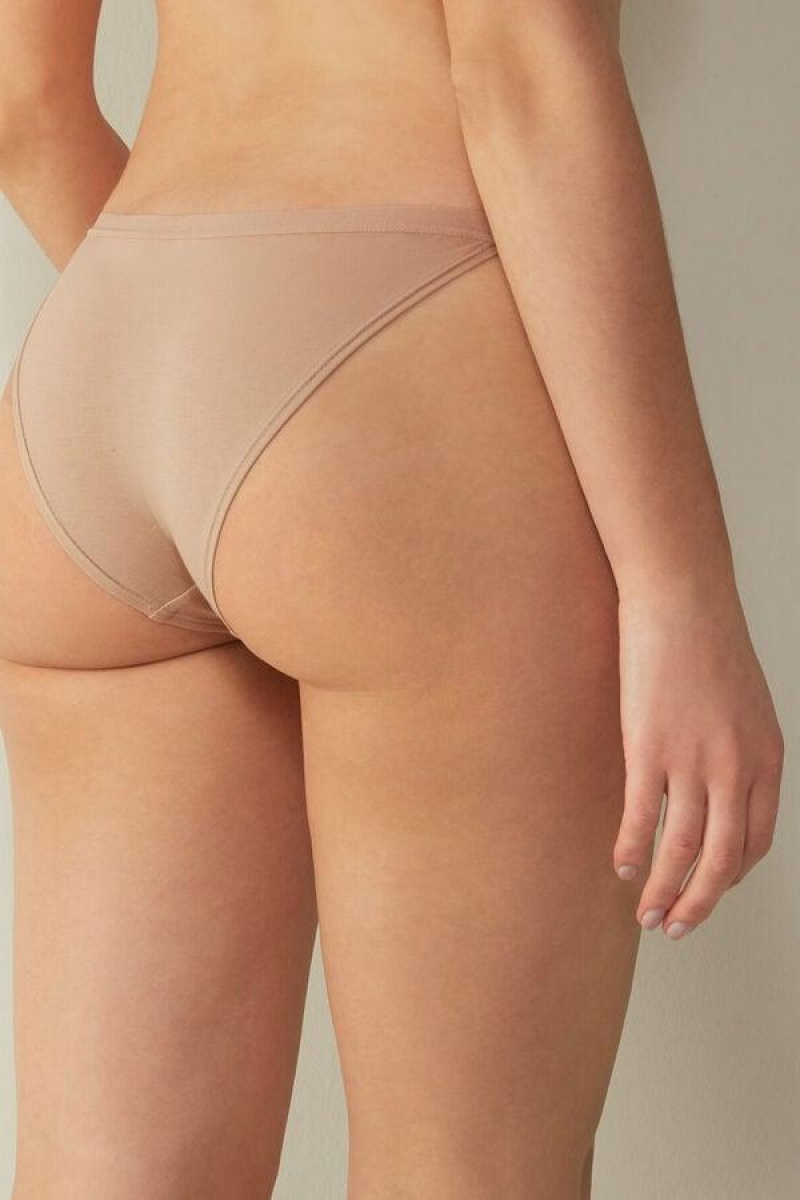 Intimissimi Cotton String Women's Panties Beige | USA 2437LHI