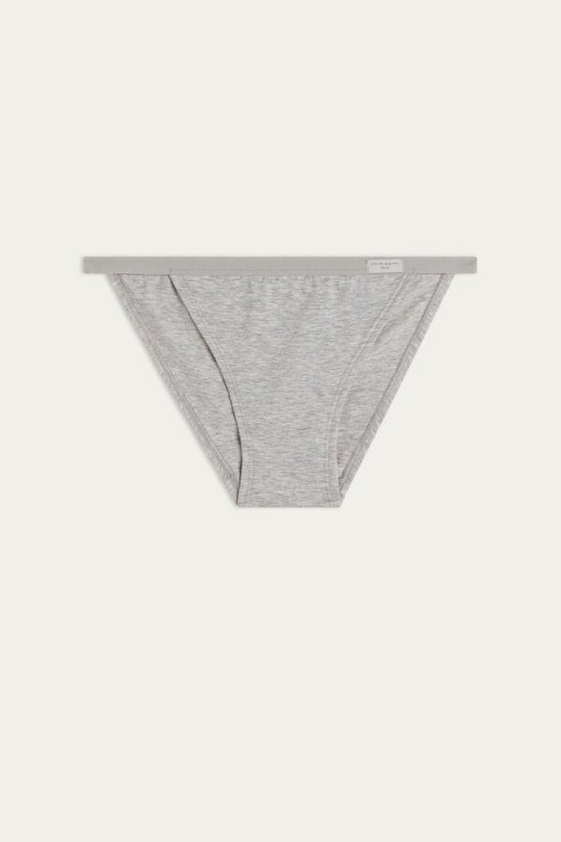 Intimissimi Cotton String Women's Panties Light Grey | USA 2438KIO