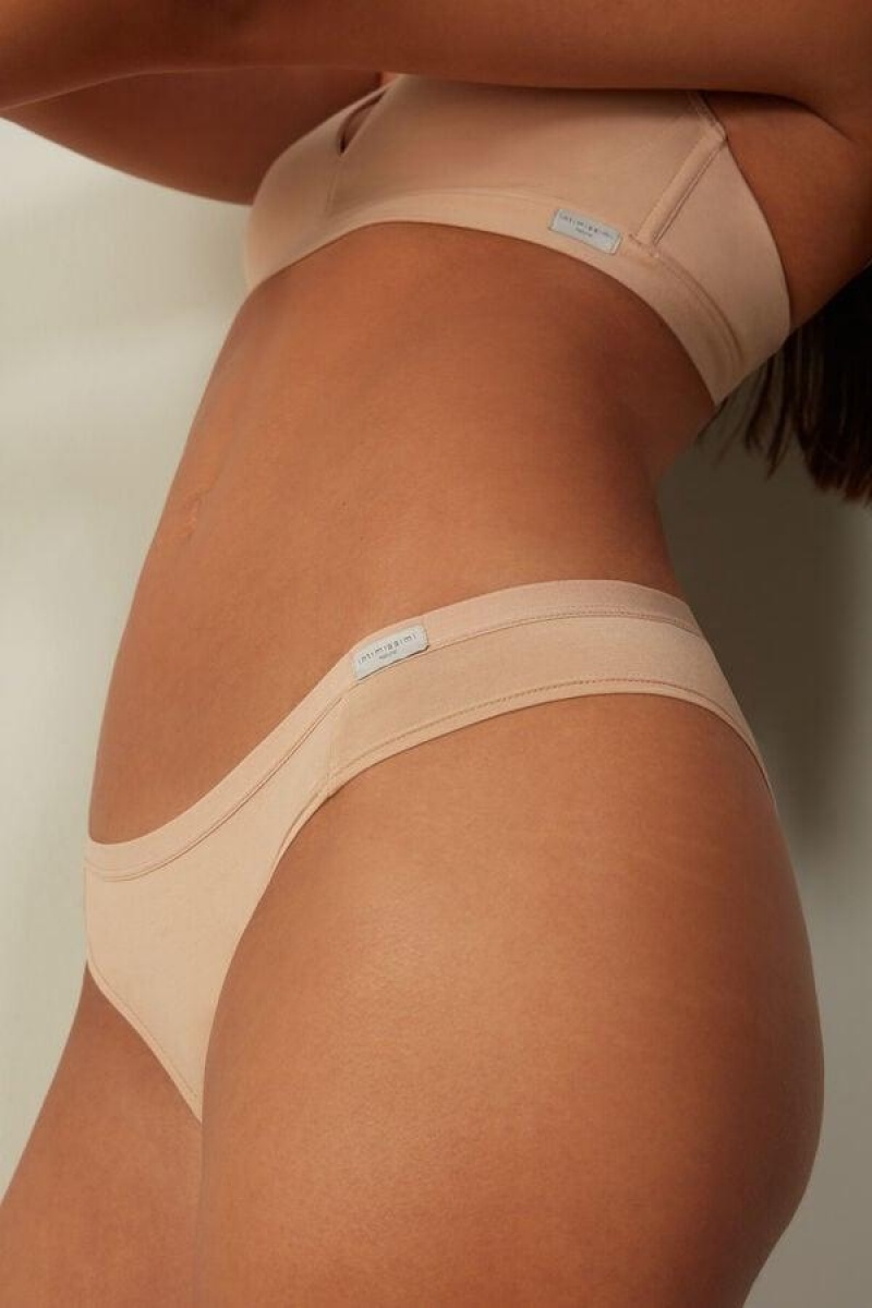 Intimissimi Cotton Women's Panties Beige | USA 2426RWV