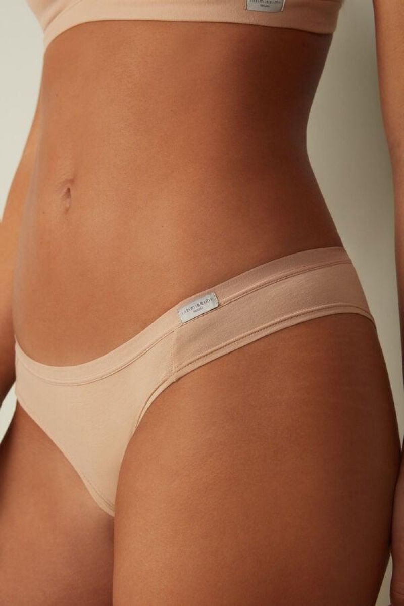 Intimissimi Cotton Women's Panties Beige | USA 2426RWV