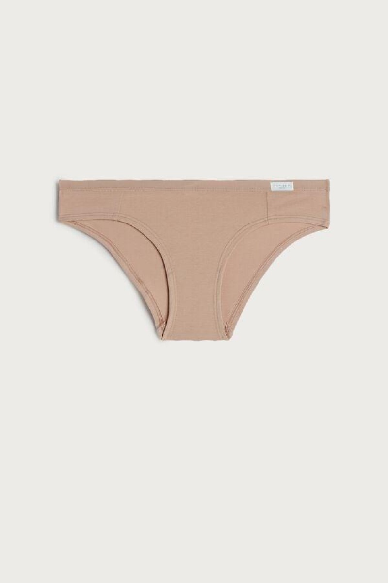 Intimissimi Cotton Women's Panties Beige | USA 2426RWV