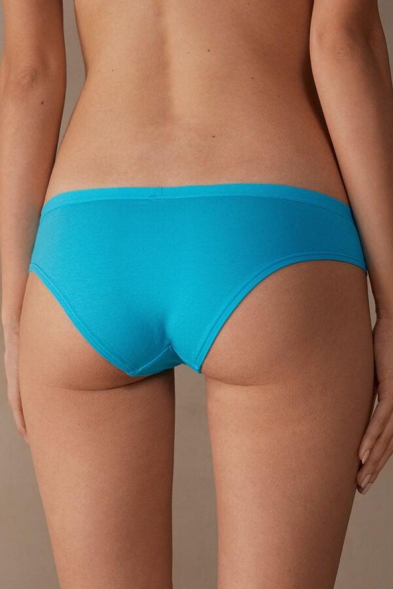 Intimissimi Cotton Women's Panties Turquoise | USA 2378MAQ