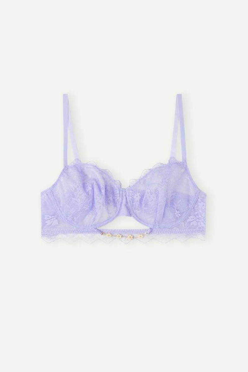 Intimissimi Cover Me in Daisies Daniela Balconette Women's Bras Lavender | USA 1465SOB