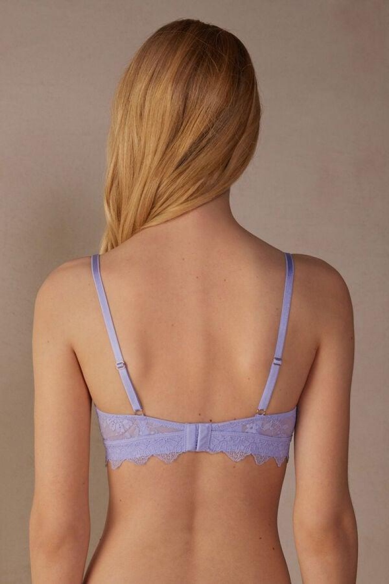 Intimissimi Cover Me in Daisies Emma Triangle Women's Bras Lavender | USA 1146TVJ