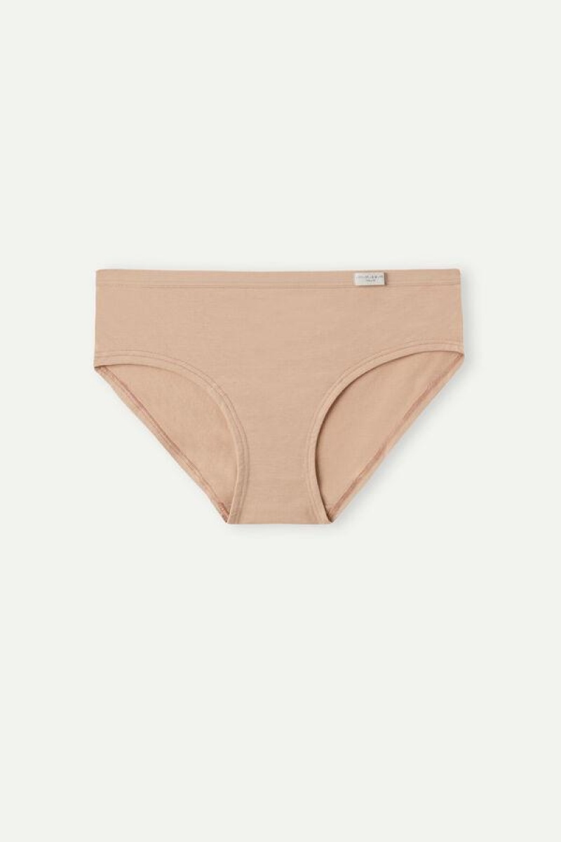 Intimissimi Cozy in Cotton Women's Panties Beige | USA 2397UTZ