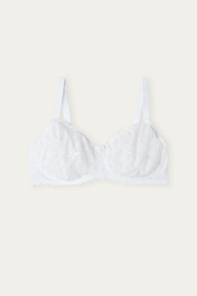 Intimissimi Daniela Balconette in Lace Women's Bras White | USA 1583MAS