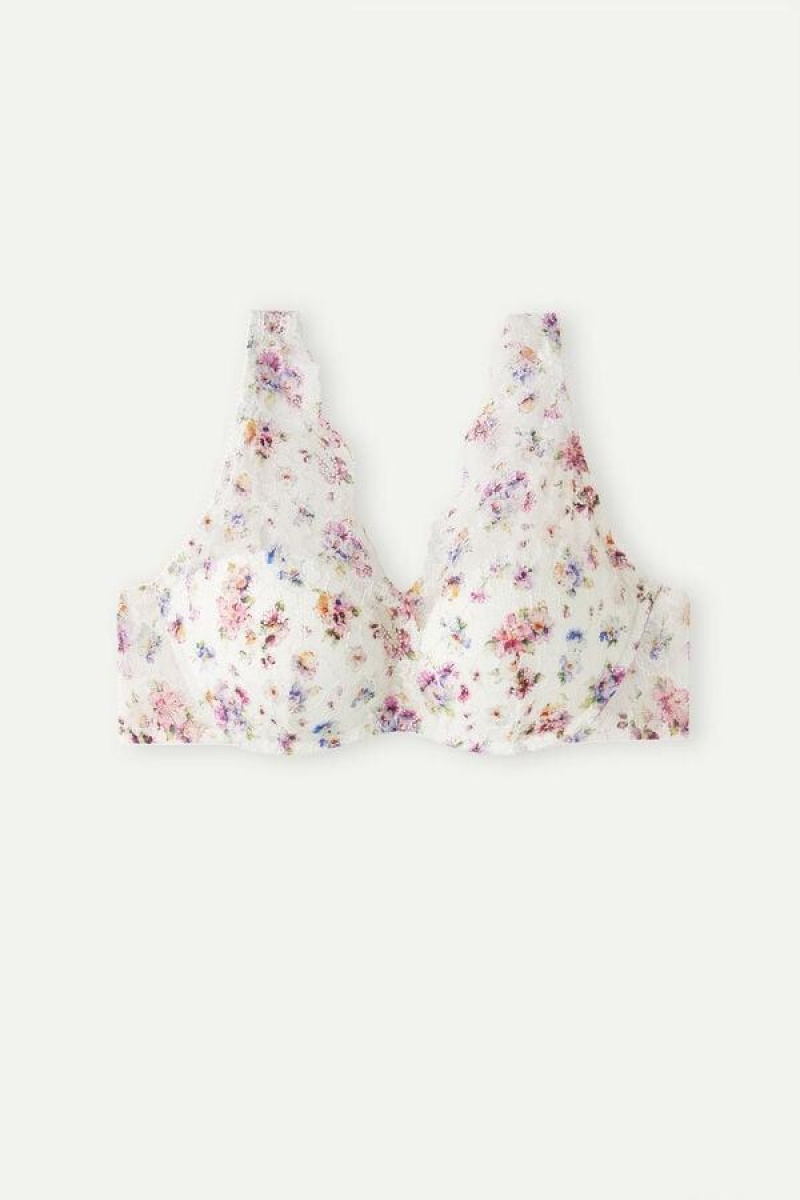 Intimissimi Dreaming of Spring Giorgia Balconette Women's Bras White | USA 1009BCP