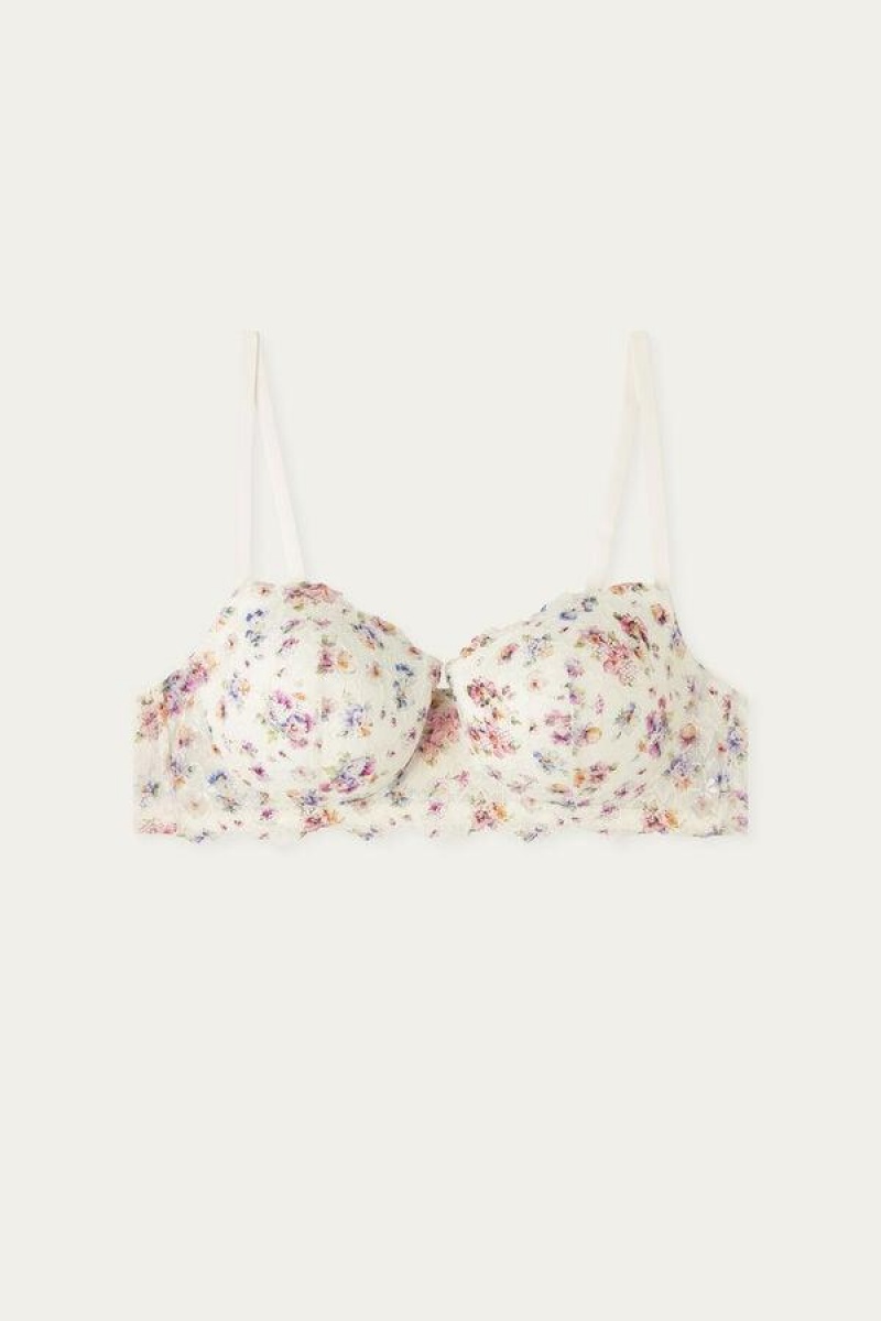 Intimissimi Dreaming of Spring Sofia Balconette Women's Bras White | USA 1469HKW