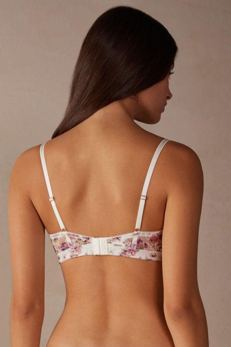 Intimissimi Dreaming of Spring Tiziana Triangle Women's Bras White | USA 1151PQC