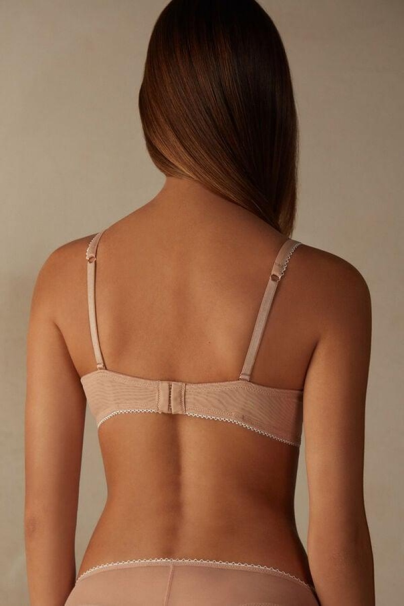 Intimissimi Elettra Lovely Day Super Push-up Women's Bras Beige | USA 1301RWH