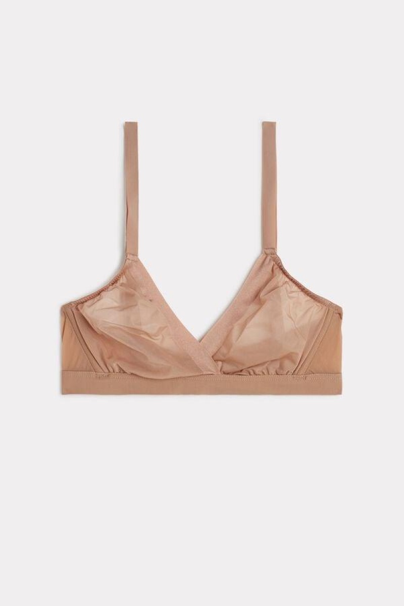 Intimissimi Emma Invisible Touch Triangle Women's Bras Beige | USA 1434UTL