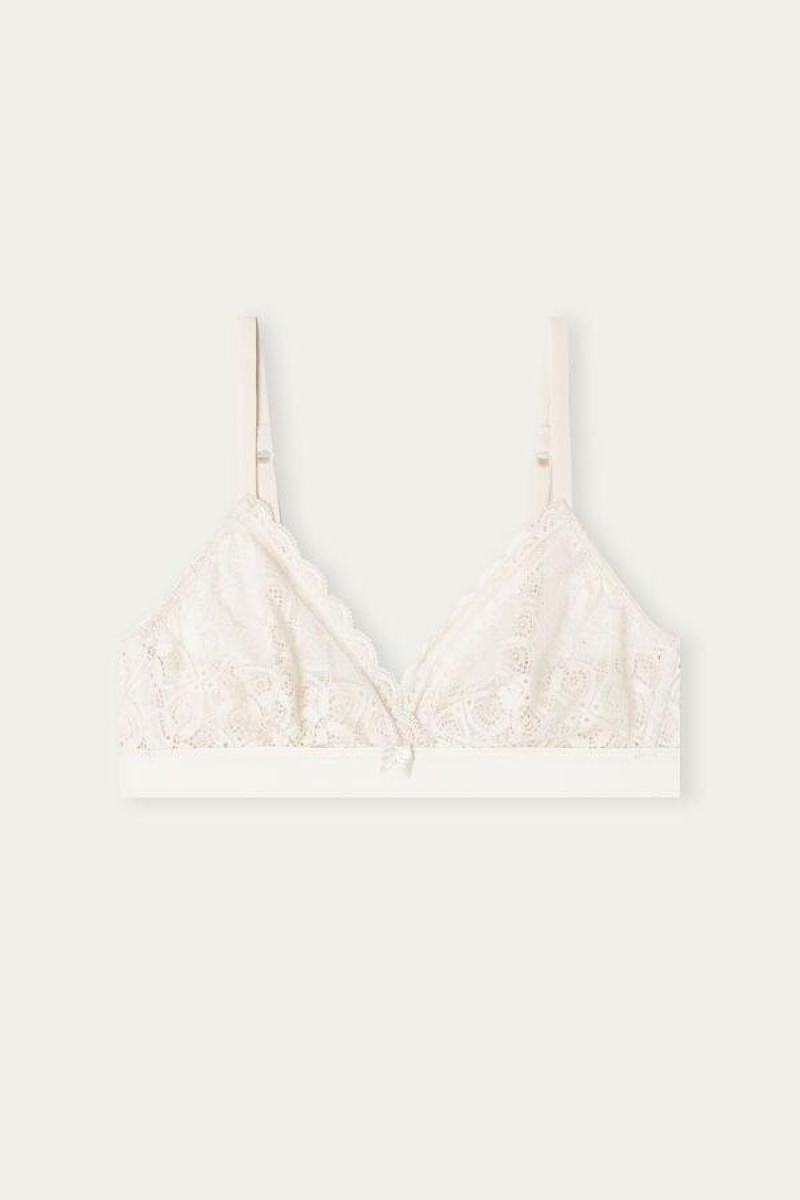 Intimissimi Emma Triangle in Lace Women's Bras Pink | USA 1139BCP